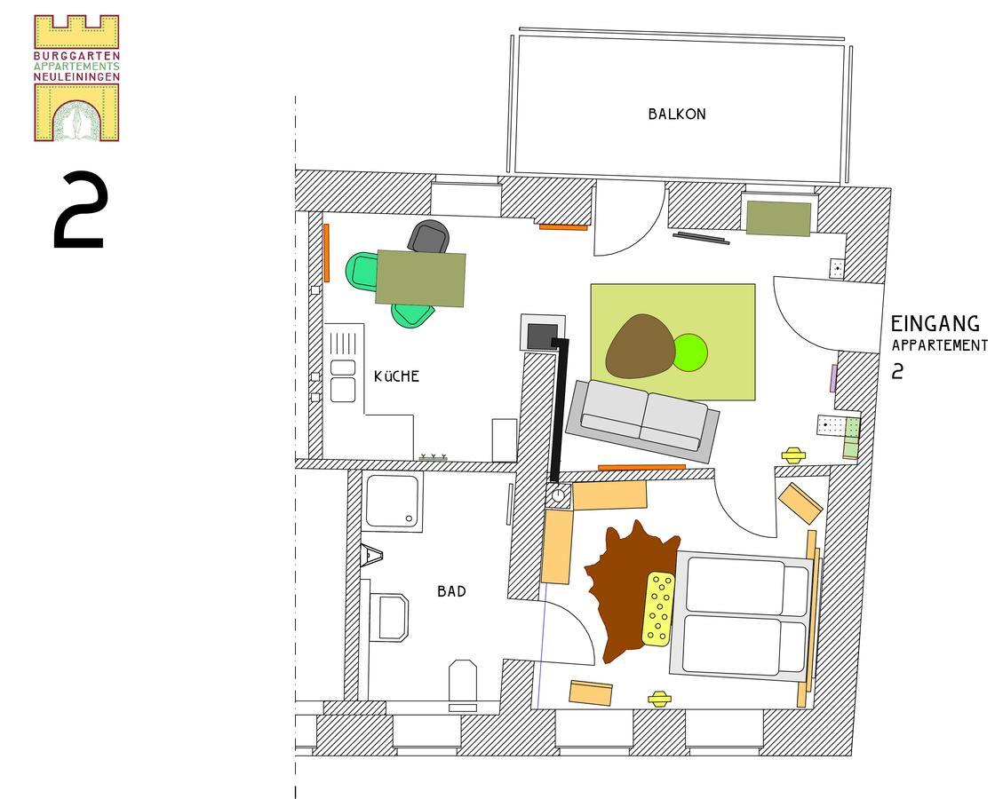 Burggarten Appartements Neuleiningen Zewnętrze zdjęcie