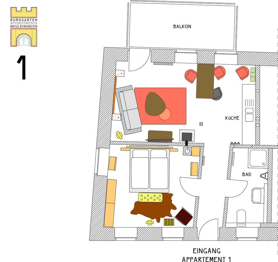 Burggarten Appartements Neuleiningen Zewnętrze zdjęcie